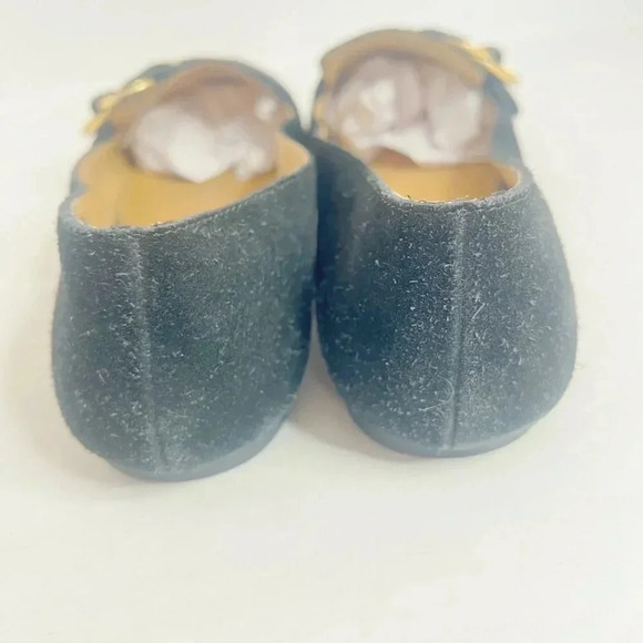 Tory Burch Marsden Suede Smoking Loafer in Black Women's Size 8.5 - Picture 10 of 10